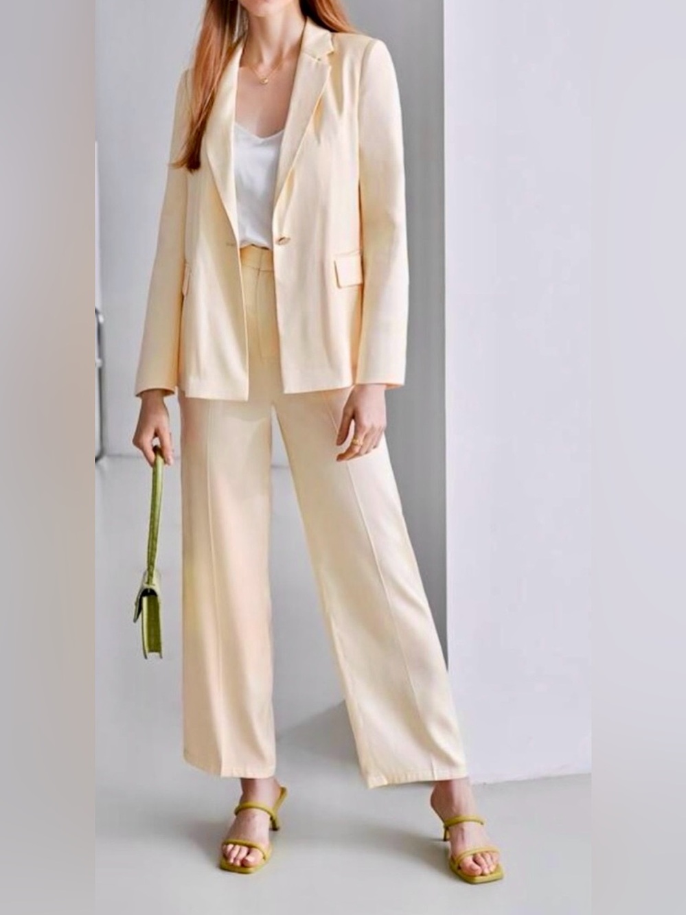 NWT Silk Tailored Blazer and Trouser Set